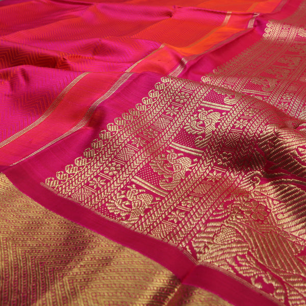 Sarangi Handwoven Kanjivaram Silk Saree -  070126654