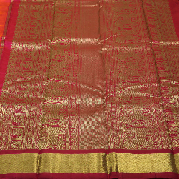 Sarangi Handwoven Kanjivaram Silk Saree -  070126654