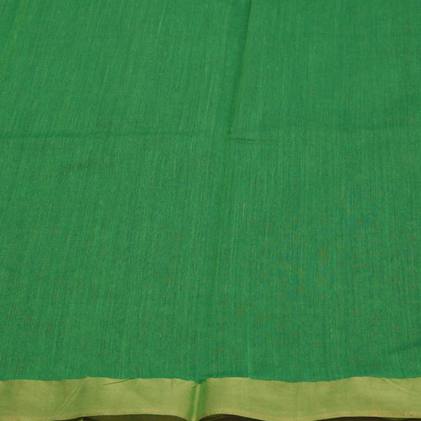 Padma Paaduka Handwoven Parrot Green Muga Tussar Sari with Vivid Diamond Motifs 280511498
